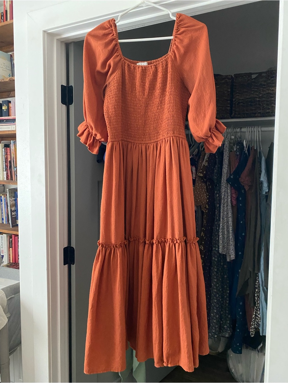 Ivy City Co lani spice Smocked Midi Dress